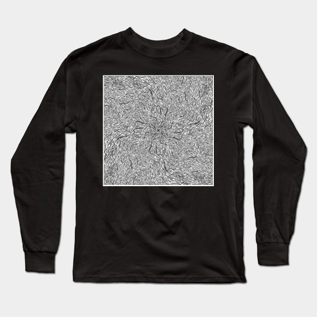 Nirmana Center Galaxy Line Art Long Sleeve T-Shirt by Merchsides